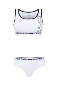 Resim U.S. Polo Assn. U.s Polo Assn. 66255 Kadın Büstiyer Şort Takım-beyaz Beyaz 