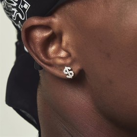 Resim 2 Adet Hip-Hop Tarzı Parlak Dolar İşaretli Erkek Küpeleri, Aile ve Arkadaşlar İçin Mükemmel Hediye 