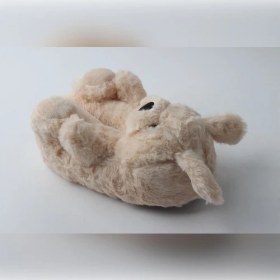 Resim Akınalbella Kadın Hayvanlı Panduf %90 Yün Bej Desenli Konforlu Homewear 