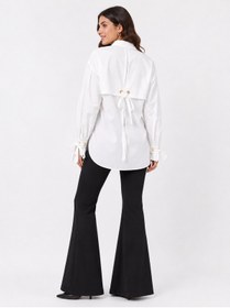 Resim AREL BOUTİQUE Oversize Bağcık Detaylı Tesettür Gömlek 