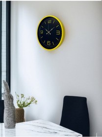 Resim Büro Ev Ofis Duvar Saati İçin 36cm Sarı Tarz Mekanizma Diğer 