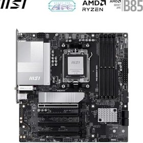 Resim MSI PRO B850M-P WIFI7 DDR5 AMD B850 AM5 Soket DDR5 8200+(OC) MHz mATX Anakart 