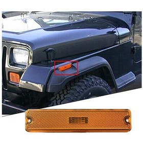 Resim Jeep Wrangler Yj 87-95 Amber Ön Tampon Çamurluk Yan Marker Işık Muhafazası İçin 