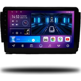 Resim Caros Peugeot 208 2012-2020 Uyumlu Android Multimedya 1gb Ram 16gb Hafıza 9" 