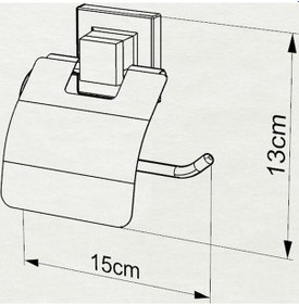 Resim Teknotel Easyfıx Yapıskanlı Kapaklı Tuvalet Kağıtlık Beyaz Ef238 
