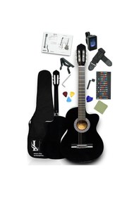 Resim Cg-3901bk Klasik Gitar 4/4 Sap Ayarlı Kesik Kasa Full Set 