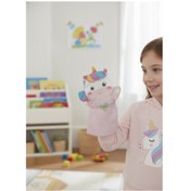 Resim Toys2you Büyük Boy Keçe El Kuklası - Unicorn Beyaz - Lila - Pembe - Siyah 