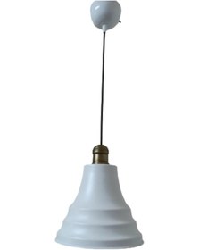 Resim Dylight Retro Metal Eskitme Duylu Beyaz Içi Beyaz Tekli Sarkıt Av 