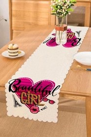 Resim RealHomes Beautiful Girl Tasarımlı Popart Dekoratif Özel Tasarım Runner 