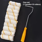 Resim Globalbloom Sarı+açık Beyan Uzun Saplı 4 İnç Boya Rulosu Seti - Duvarlar, Tavanlar Ve Küçük Alanlar İçin 