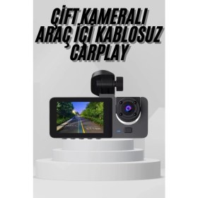 Resim Yol Kayıt Araç Kamerası Hd Dvr 3 Kameralı 2.0in Ekranlı Ön Iç Arka 