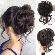 Resim Elegant Women's High Temperature Fiber Curl Wig Elastik Bantlı - Günlük Giyim için Mükemmel 