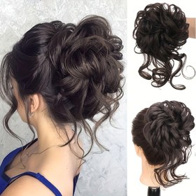 Resim Elegant Women's High Temperature Fiber Curl Wig Elastik Bantlı - Günlük Giyim için Mükemmel 