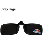 Resim Terokk Unisex Klip-polarize Sürüş Gözlükleri Uv400 Gündüz/gece Kullanım Flip-up Lenskırmızı51gri Gri 
