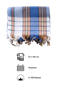 Resim Karagöz Tekstil Geleneksel Peştemal, Gelin Hamamı, Otantik Peştamal 75x165 Cm Mavi 10 Adet Lacivert 