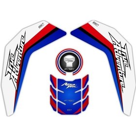 Resim GP Kompozit Honda Africa Twin CRF1000L Adventure 2016-2019 Uyumlu Tank Pad Seti Mavi 
