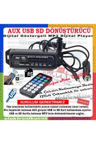 Resim Genel Markalar Çakmaklık Girişli Oto Teyp Dönüştürücü Bluetooth Aux-sd Kart Usb Çevirici Board Dıgıtal 12v 
