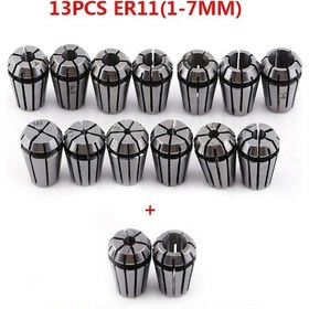 Resim Ximistore9 15'li Er11 Zımba Seti, 65mn Yay Çeliği, Cnc Freze Ve Gravür Makinesi İçin, 1-7mm + 1/8"+1/4" Çapları, Yüksek Hassasiyet Ve Esneklik 