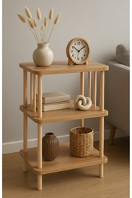 Resim PEKA Modern Çevir Kur 2 Raflı Köşe Ve Yan Sehpa – Çok Amaçlı Fiskos Sehpa 