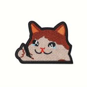 Resim 1 Adet Canlı Komik Kedi Nakışlı Kanca & Dönggeceli Yama - Akıllı Telefon Tasarımlı Eğlenceli Selfie Kedisi, Karışık Renkler, Sırt Çantaları, Ceketler, Şapkalar, Kot Pantolonlar ve Taktiksel Ekipman için Dayanıklı Arka Yüzey, Kedi Severlere Hediye, Meme Yaması, Yüksek Kaliteli Nakış 