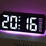 Resim Modern Büyük LED Dijital Saat, Ayarlanabilir Ekran, Çevre Işıklar ve Butonlar - Modern Kare/Dikdörtgen Tasarım Yuvarlak Köşelerle, Dayanıklı Plastik Yapı, 24H/12H Zaman Göstergesi, 7 Günlük Hafta Gibi Özellikler, Kolay Okunur Geniş Rakamlar, Ev Ofis Süslemesi İçin (Alçak Voltajlı Çalışma) - Yanınızda Taşınırken, Şık Otel Odaları İçin Mükemmel, Büyük Ekranlı Dijital Saat,Yatak Odası İçin Dijital Saat,Masa Saati,Yatak Odası İçin Dijital Saat,Yatak Odası Saati 