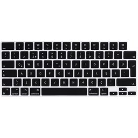 Resim AktarMobile Macbook Pro 16 M1 2021 A2485 - M2 2023 A2780 - M3 2024 A2991 Uyumlu Klavye Koruyucu Silikon 