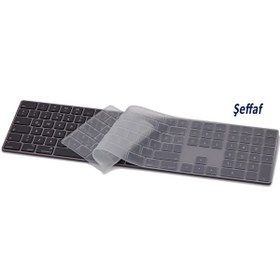 Resim Şeffaf Apple Magic Keyboard-2 Ile Uyumlu Klavye Koruyucu A1843 Uk-us İngilizce-türkçe Baskı 