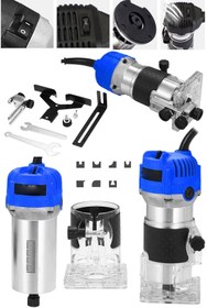 Resim MoonTech Japan Pro Seri 3000 Watt 6 Kademe Devir Ayarli Formika Traşlama Freze Makinası Pens 6 mm 