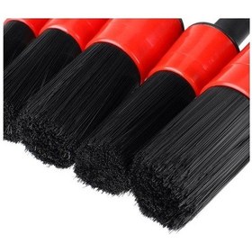 Resim Pazly Araba Temizleme Fırçası Seti, 10 Adet, Siyah Yeşil, Klima Havalandırma, Domuz Kılı Ve Tel Fırça 