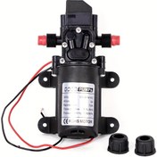 Resim 6L/Dak Kendinden Emişli Su Pompası | 70W DC12V | Yüksek Basınç 130PSI | Dayanıklı Plastik | Titreşim Emici Kauçuk Braket | Kolay Kurulum | Otomotiv ve Endüstriyel Kullanım İçin İdeal 