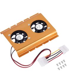 Resim Alfais 4222 Çiftli HDD Harici Disk Kasa İçi Soğutucu Fanı Alüminyum Malzeme ile Yüksek Performans 
