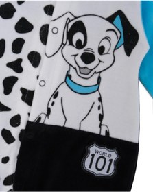Resim Erkek Bebek Damaçyalı Köpek Baskılı Çıtçıtlı Patikli Kadife Tulum 001 