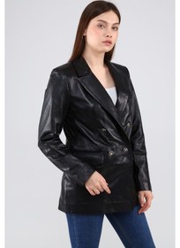 Resim Kadın Hakiki Deri Ceket (545081290) 