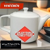 Resim porselen Kütahya 1.400 ml (1.4 LİTRE) Çay Demliği Kahveci Demlik Semaver Uyumlu 