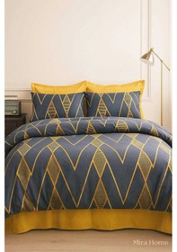 Resim Çift Kişilik Pamuklu Nevresim Takımı Royal Baklava Desen Çok Renkli 