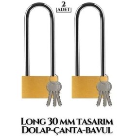 Resim Dktt Long 30 mm Dolap Çanta Bavul Kilidi 2 Adet 