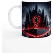 Resim Akrep Burcu Baskılı Kahve Kupası - Burçlar Krallığı Şatosu Vs3 