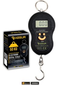 Resim Assur Asr8064 Dijital El Terazisi 4 Ayrı Birim Hassas 50 Kg Kantar Terazi Siyah 