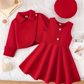 Resim Kızlar İçin Elbise ve Mont Takımı, Dış Mekan Kullanım İçin Ideal 