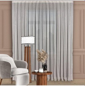 Resim Gümüş Simli Keten Tül Perde Yüksek Kalite Seyrek Pile 1'e 2 Pile-gümüş Gümüş 