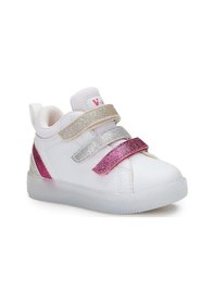Resim Vicco Rainbow 220.p22k.180 Kız Çocuk Işıklı Sneaker Bot Beyaz Fuşya 26-30 001 