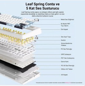 Resim Aula F75 Rgb Tkl Nimbus V3 Switch Kablolu/kablosuz Mekanik Oyuncu Klavyesi 