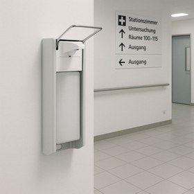 Resim Manuel Dezenfektan Dispenseri - 1000 ml - 20 Adet - Paslanmaz Çelik 