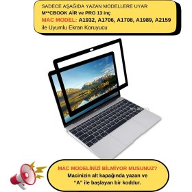 Resim McStorey Macbook Air Pro Ekran Koruyucu A1708 A1706 A1989 A2159 A1932 ile Uyumlu Anti Glare 
