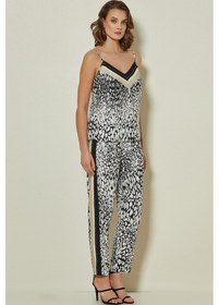 Resim Dar Paça Çok Renkli Baskılı Şalvar Çok Renkli 