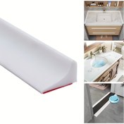 Resim 1 adet Su Geçirmez Kendinden Yapışkanlı Şerit - Dikişsiz Mutfak ve Banyo Su Bariyeri Kuru ve Islak Ayırıcılar, Bükülebilir Su Geçirmez Mühür Bantı, Lavabo ve Tuvalet için Dayanıklı Yalıtım Malzemesi 