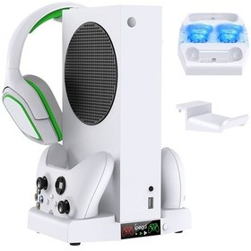 Resim Xbox Series S Fanlı Şarj İstasyonlu Kulaklık Askılı Stand 