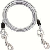Resim Bahçe & Kamp için Ağır Hizmet Tipi Çiğneme Dirençli Çelik Köpek Tasması - Dayanıklı Metal, Sadece Kuru Temizleme 