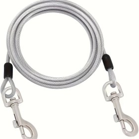 Resim Bahçe & Kamp için Ağır Hizmet Tipi Çiğneme Dirençli Çelik Köpek Tasması - Dayanıklı Metal, Sadece Kuru Temizleme 