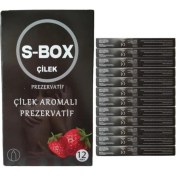 Resim S-Box Çilek Aromalı Prezervatif Feel Condom 12 Kutu 